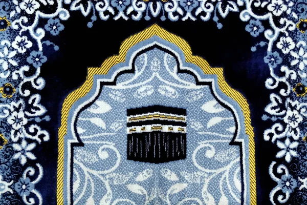 Tappeto Preghiera Islamica Una Moschea Kaaba — Foto Stock
