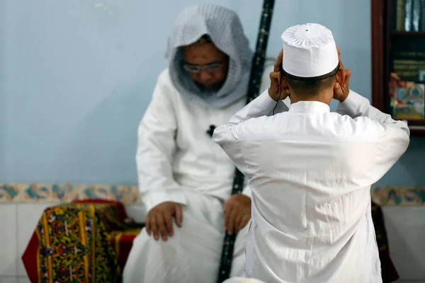 Cholon Jamail Moskee Het Vrijdaggebed Jummah Muezzin Roept Tot Gebed — Stockfoto