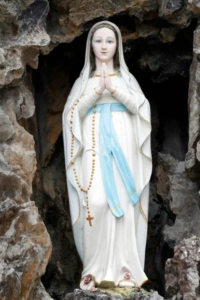 Our Lady Lourdes Roman Catholic Title Blessed Virgin Mary Venerated — Stock Photo, Image