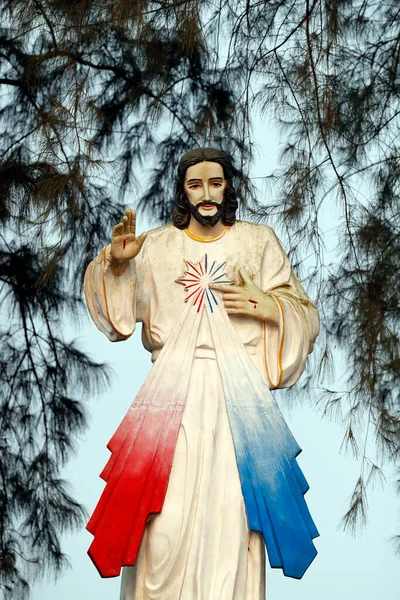 Jesus Die Göttliche Barmherzigkeit Ich Vertraue Dir Basilika Unserer Lieben — Stockfoto
