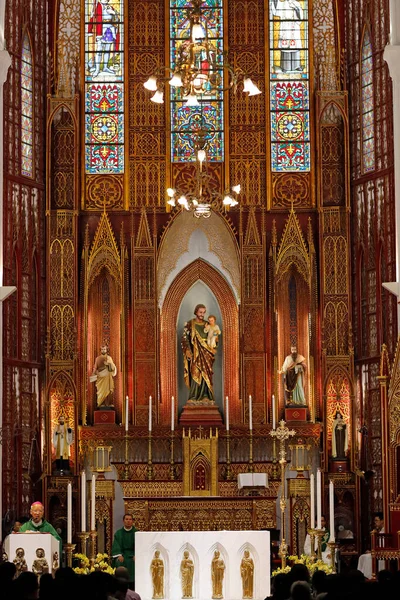 Katedrála Josefa Katolická Mše Hanoi Vietnam — Stock fotografie
