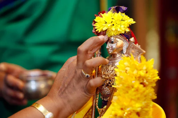 Templo Arputha Vinayagar Cerimônia Hindu Genebra Suíça Murugan Deus Hindu — Fotografia de Stock