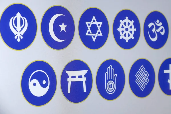Religious symbols. Interfaith.  Geneva. Switzerland.