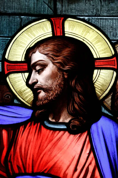 Кафедральний Собор Скляне Скло Ісусе Франція — стокове фото