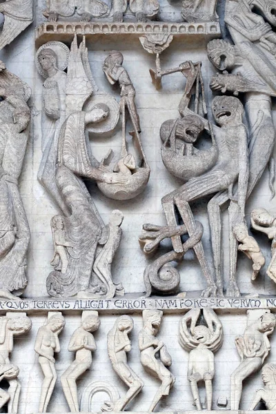 Saint Lazarus Saint Lazare Cathedral Last Judgment Gislebertus Autun France — Stock Photo, Image