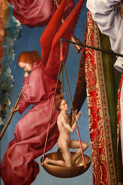 Muzeum Hospicjum Beaune Ołtarz Poliptyku Rogier Van Der Weyden 1399 — Zdjęcie stockowe