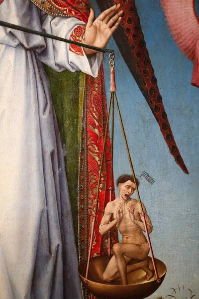 Музей Хоспис Бон Rogier Van Der Weyden 1399 1468 Полиптих — стоковое фото