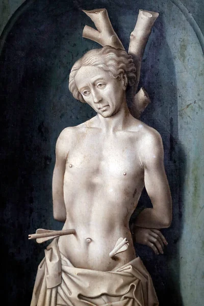Hospital Beaune Museum Rogier Van Der Weyden 1399 1468 Retábulo — Fotografia de Stock