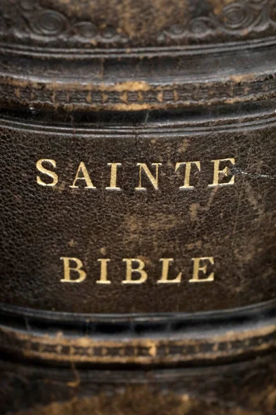 Gamla Bibeln Franska 1700 Talet Frankrike — Stockfoto