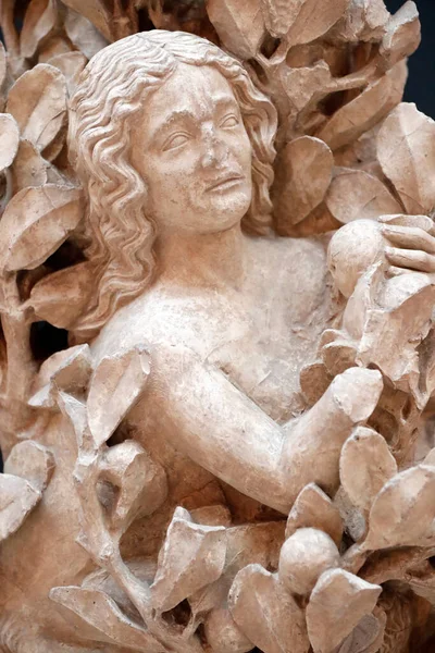 フランスのモニュメント博物館 ルーアン大聖堂 エバと善悪の知識の木 フランス — ストック写真