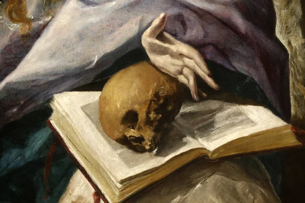 Magdalena Skruszona Olej Caneva Szczegóły Obraz Domenikosa Theotokopoulosa Greco 1540 — Zdjęcie stockowe