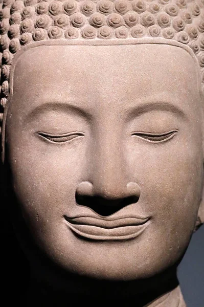 Guimet National Museum Asian Arts Testa Buddha Arenaria Xiv Secolo — Foto Stock