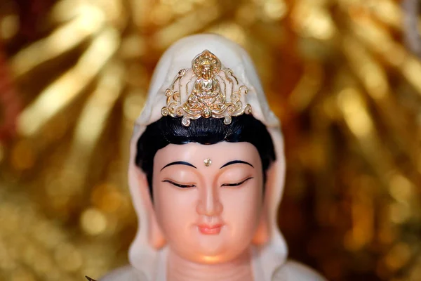 Egy Buddhista Templom Quan Bodhisattva Könyörületes Vagy Irgalmas Istennő Franciaország — Stock Fotó