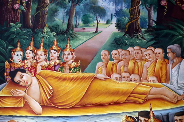 Vita Siddharta Gautama Buddha Shakyamuni Buddha Sdraiato Kep Cambogia — Foto Stock