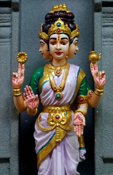 Templo Hindu Sri Mahamariamman Deus Hindu Brahma Criador Kuala Lumpur — Fotografia de Stock