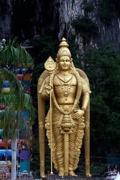 Murugan Hindu Savaş Tanrısı Hindu Tapınağı Batu Mağaraları Türbesi Murugan — Stok fotoğraf