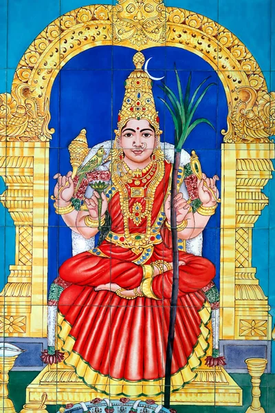 Храм Шри Махамариаммана Лакшми Индуистская Богиня Процветания Удачи Красоты Куала — стоковое фото