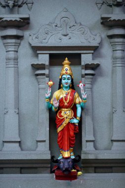 Sri Mahamariamman Hindu Tapınağı. Maha Vishnu Hindu tanrısı evrenin mutlak koruyucusu olarak bilinir. Kuala Lumpur. Malezya. 