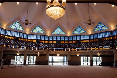 Ulusal Cami ya da Mescid Negara. Dua salonu mu? Kuala Lumpur. Malezya. 