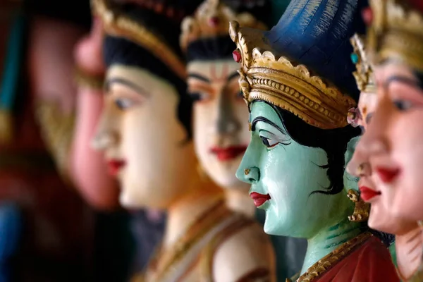Храм Індуїстів Махамаріамман Індуїстські Боги Статуї Куала Лумпур Малайзія — стокове фото