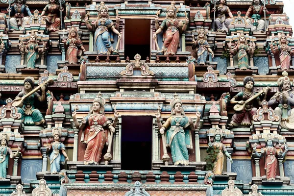 Sri Mahamariamman Hindu Temple Hindu Gods Adorn Story Raja Gopuram — Stock Photo, Image