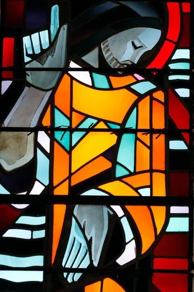 聖ヨハネ大聖堂福音主義者 イエスよ ステンドグラスの窓 クアラルンプール マレーシア — ストック写真