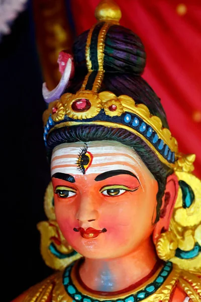 Templo Hindu Santuário Das Cavernas Batu Lakshmi Esposa Vishnu Deusa — Fotografia de Stock