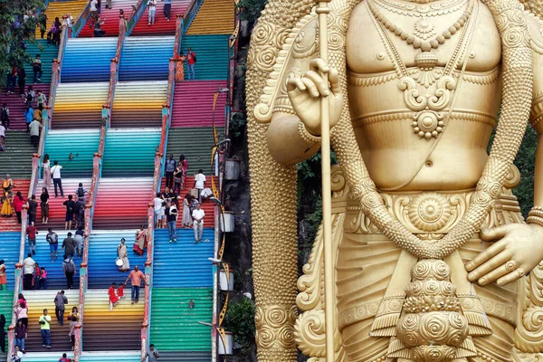 Murugan Dios Hindú Guerra Templo Hindú Santuario Las Cuevas Batu — Foto de Stock