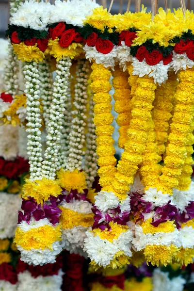 Court Hill Ganesh Tempel Blumen Werden Von Verkäufern Auf Den — Stockfoto