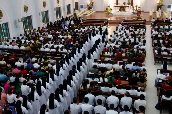 Comunidad Dominicana Misa Católica Bien Hoa Vietnam — Foto de Stock