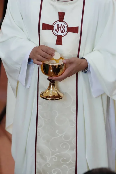 Katolikus Mise Katolikus Mise Pap Szentáldozik Bien Hoa Vagyok Vietnam — Stock Fotó