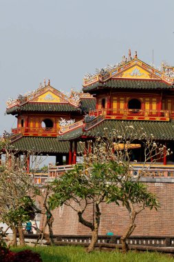 The imperial city.  Morning gate, Ngo Mon Gate, main entrance to the Imperial Palace Hoang Thanh.  UNESCO World Heritage Site.  Hue. Vietnam. 