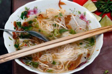 Vietnamese noodle soup.  Nha Trang. Vietnam. 