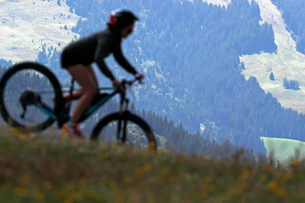 Alpes Franceses Verano Bicicleta Saint Gervais Francia —  Fotos de Stock