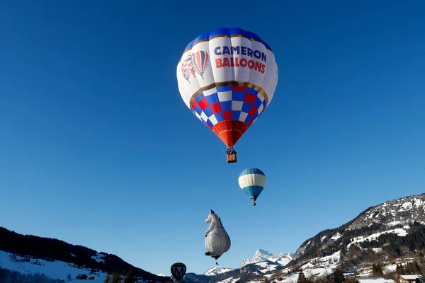Palloni Aerostatici Nelle Alpi Francesi Francia — Foto Stock