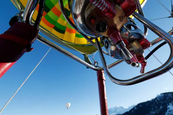 Horkovzdušný Balón Francouzských Alpách Francie — Stock fotografie