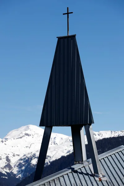 Каплиця Тагуа Французьких Альпах Святий Гервейс Франція — стокове фото