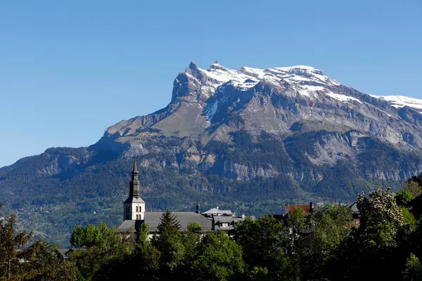 Barockkyrkan Saint Gervais Saint Protais Franska Alperna Saint Gervais Frankrike — Stockfoto