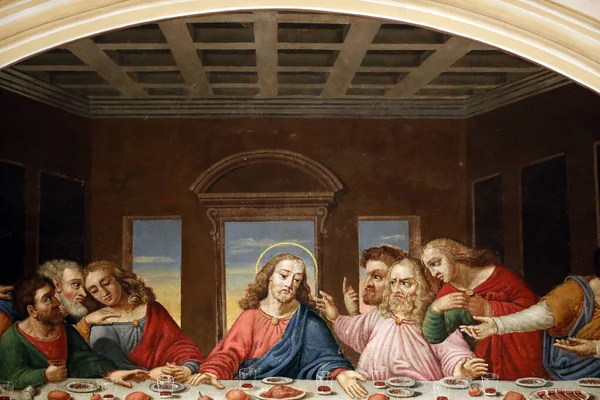 聖ピエール リーンス教会 聖ペテロ教会 イエスと使徒たち 最後の晩餐 ジエッタ フランス — ストック写真