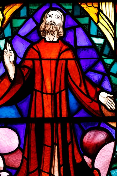 卖玻璃杯的基督荣耀的升天 圣约瑟夫 德斯芬斯大教堂Annecy — 图库照片