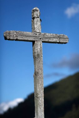 Tahta süvari haçı. Col de la Forclaz. İsviçre. 