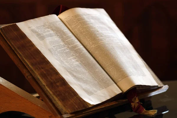 Det Protestantiska Templet Chamonix Gamla Bibeln Frankrike — Stockfoto