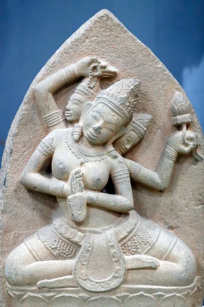 平定博物馆 印度教女神萨拉斯瓦蒂 十二世纪 Quy Nhon — 图库照片