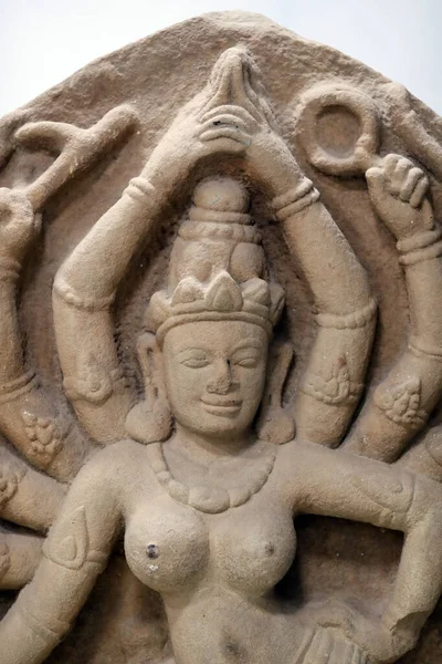 平定博物馆 印度教女神Mahishasuramardini 十三世纪 Quy Nhon — 图库照片