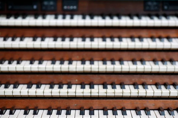 洛桑圣母大教堂 管风琴Keybords — 图库照片