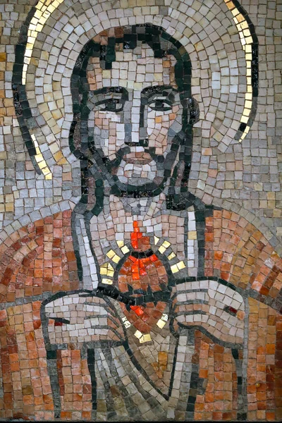 Церква Святого Йосифа Sacred Heart Jesus Mosaics — стокове фото