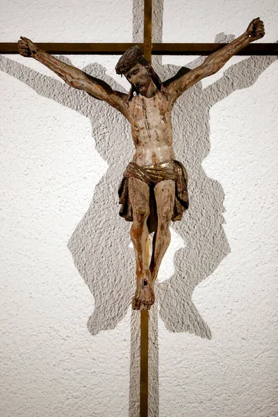 Église Sainte Thérèse Jésus Sur Croix Sculpture Crucifixion — Photo