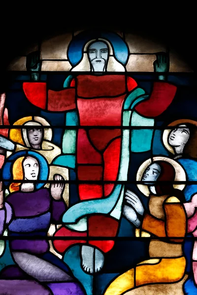 Церковь Святой Терезы Окно Витраже Вознесение Иисуса Христа Кастелла Жан — стоковое фото