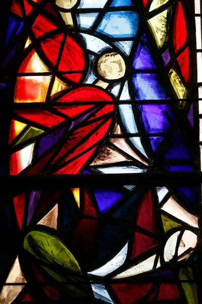 Sainte Therese Kyrka Fönster Målat Glas Jakobs Ladde Theodore Strawwinsky — Stockfoto