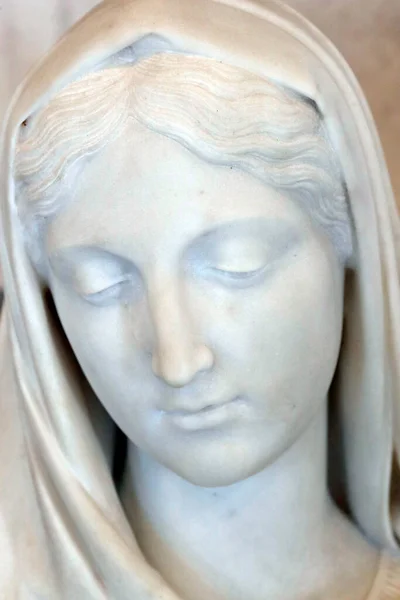 Estátua Virgem Maria Por Jean Joseph Perraud 1850 Lons Saunier — Fotografia de Stock